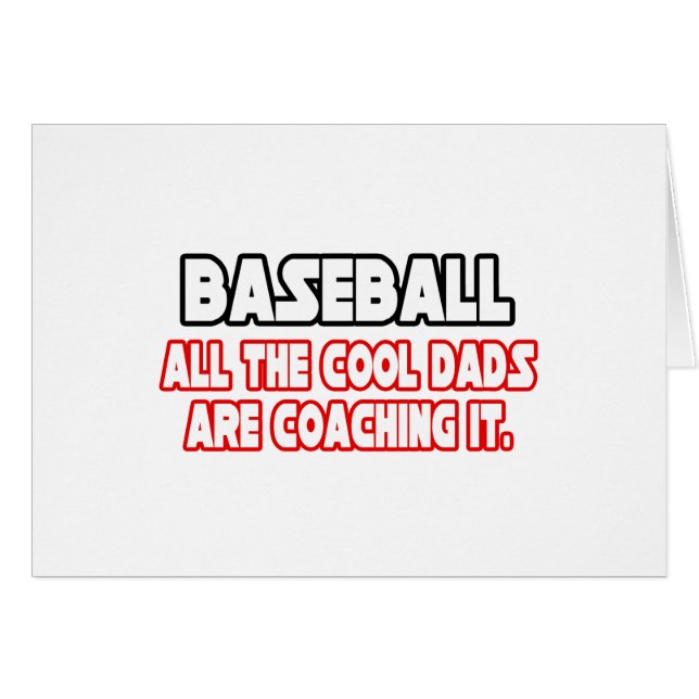 Baseball...Snygga Pappor Hälsningskort (Framsidan Horizontal)