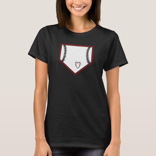 Baseball Softball Boll T Shirt (Framsida)