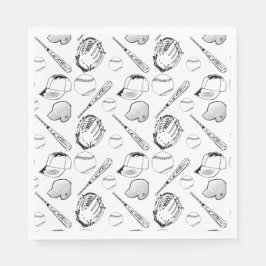 Baseball/Softball Collage Napkins Pappersservett