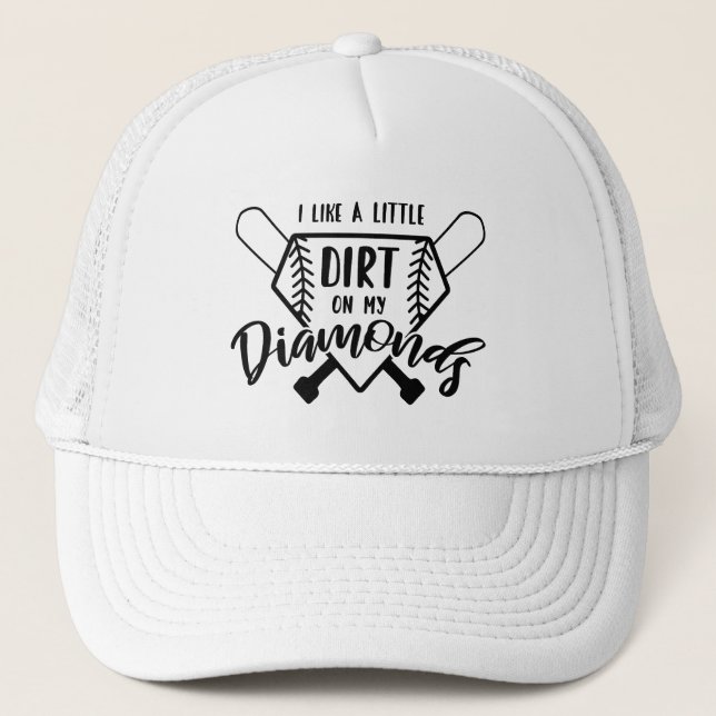 Baseball - Softball - Dirt on My Diamonds Keps (Framsida)