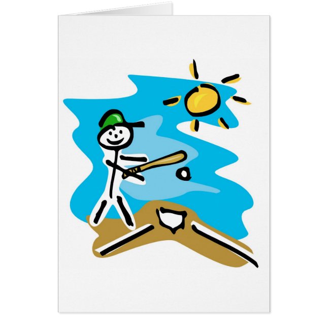 baseball & softball hälsningskort (Framsidan)