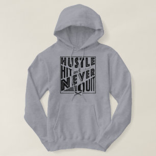 Baseball Softball Hustle Slå och sluta aldrig Sweatshirt