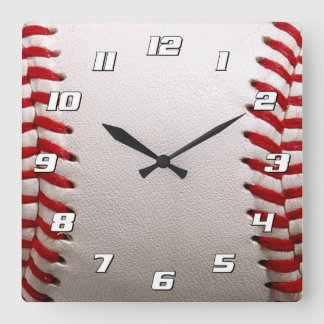 Baseball Softball med nummer Fyrkantig Klocka