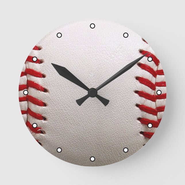 Baseball Softball med punkter Rund Klocka (Framsida)