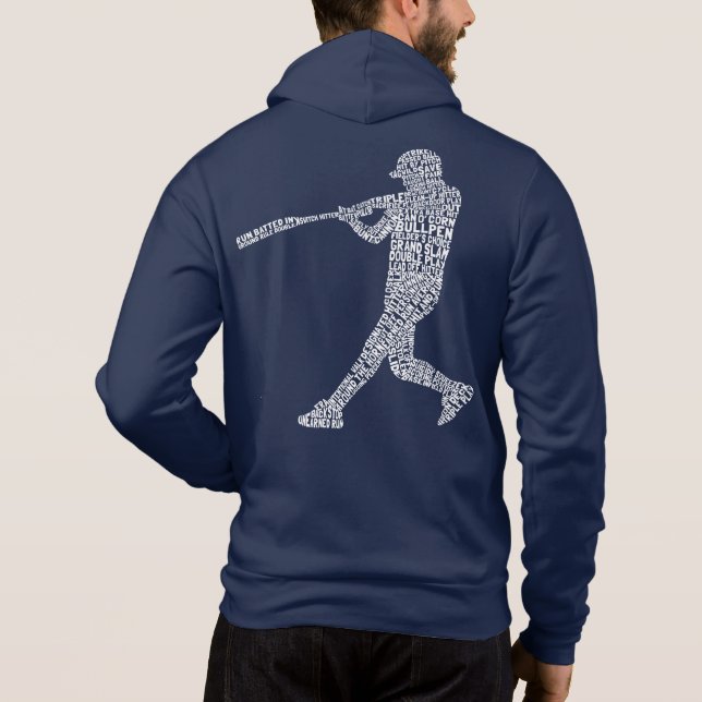 Baseball Softball Player Ord Art Wordle T Shirt (Baksida)