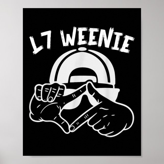 Baseball Softball Season L7 Weenie Funny Boys Kids Poster (Framsidan)
