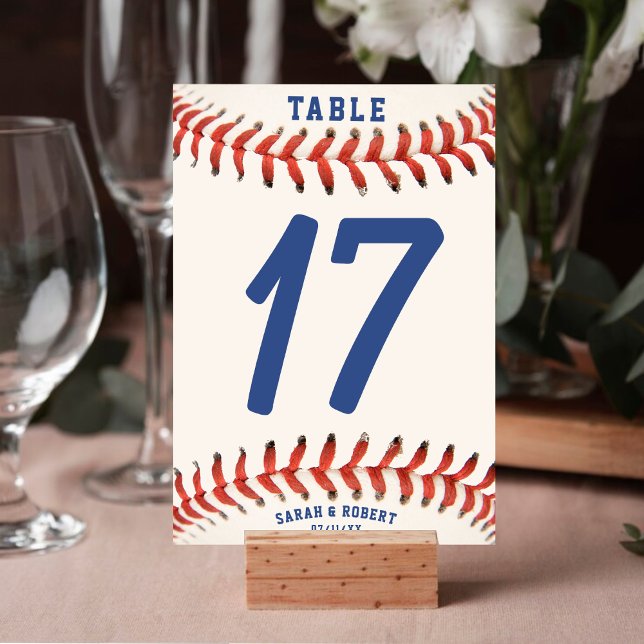 Baseball Softball Sport Bröllopsmottagning Bordsnummer (Baseball Softball Sport Wedding Reception Table Number)