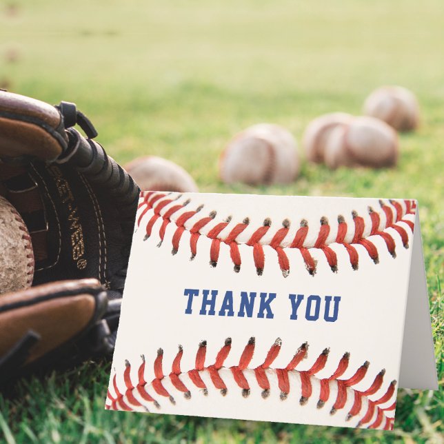 Baseball Softball Sport Födelsedagsfest Bröllop Tack Kort (Baseball Softball Sport Birthday Party Wedding Thank You Card)