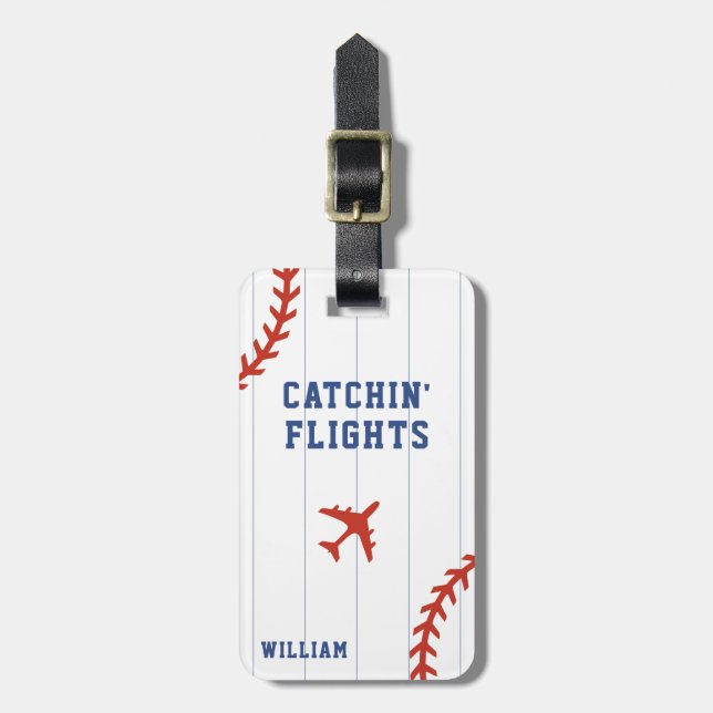 Baseball Softball Sport Streck flygplansflyg Bagagebricka (Vertikal Framsida)
