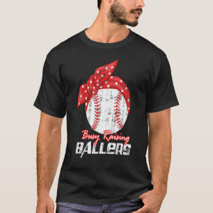 Baseball Softball Wife Mamma Busy Raising Baller T Shirt