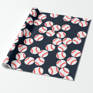 Baseball som slår in papper presentpapper