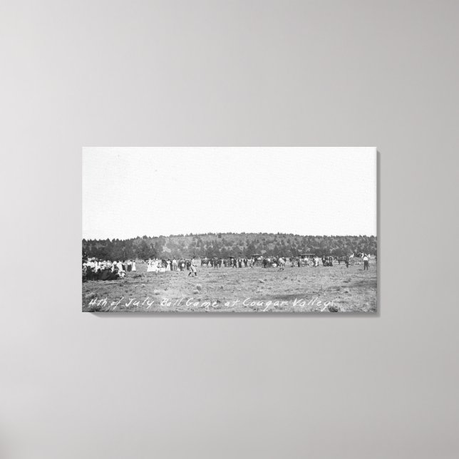 Baseball-spel 4 juli canvastryck (Framsida)