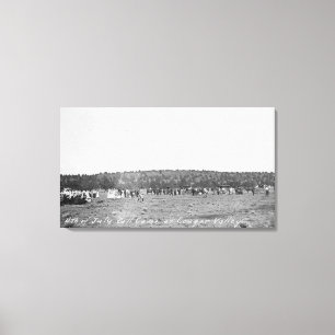 Baseball-spel 4 juli canvastryck