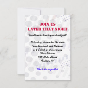 Baseball Splatter Pub Mitzvah Party kort