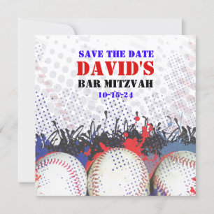 BASEBALL SPLATTER Pub Mitzvah SPARAR DATORkortet