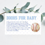Baseball Sport Baby Shower Bokar för Baby Card Tilläggskort<br><div class="desc">Det här är ett blått basket-sportar med den så kallade babyduschen Bokar För Baby-kort. Baby första bibliotek 1st bokar biljett,  babydusch för pojke</div>