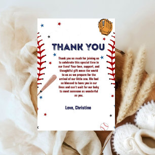 Baseball Sport Babydusch party Tack Kort