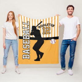 Baseball ⚾ Sport - Guld Fleecefilt