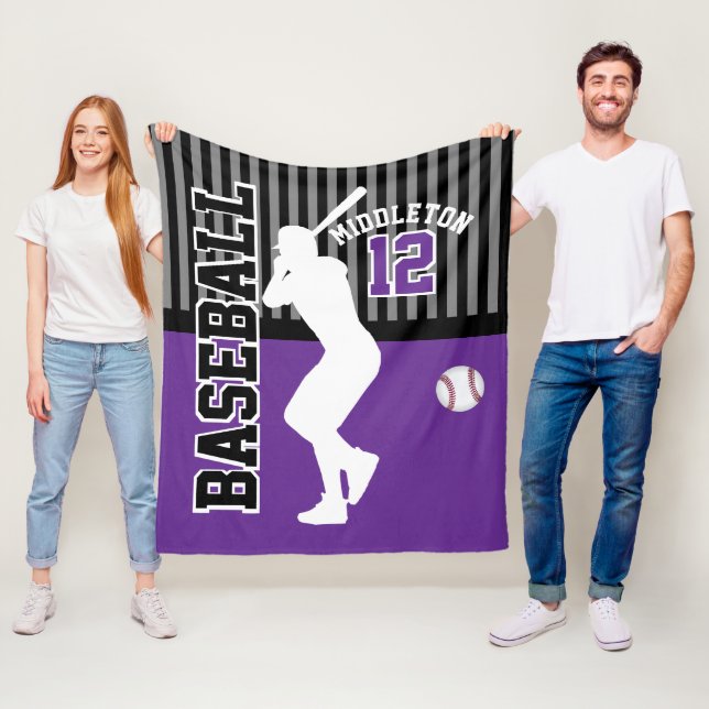 Baseball ⚾ Sport - Lila Fleecefilt (På plats)