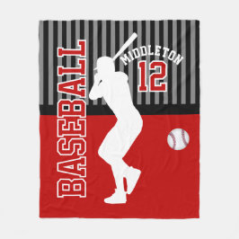 Baseball ⚾ Sport - Mörk Red Fleecefilt