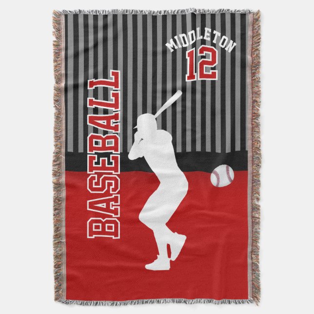 Baseball ⚾ Sport - Röd Filt (Framsidan Vertikal)
