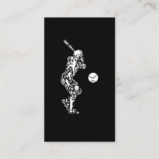 Baseball Sport Symbols Baseball Player Visitkort (Framsida)