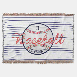 Baseball-sportens vevband med Namn nummer Filt
