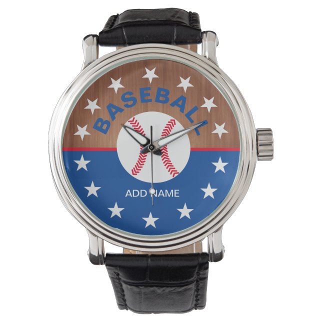 Baseball Sports Anpassningsbar Armbandsur (Framsida)