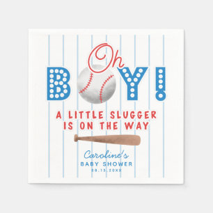 Baseball Sports Baby Showen Åh Baby Pappersservett