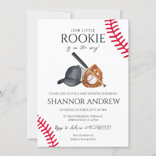 Baseball Sports Baby Shower Little Slugger Inbjudningar