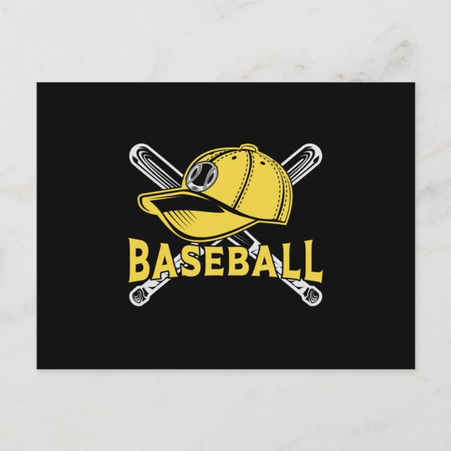 Baseball Sports Catcher Pitcher Fladdermus Funny G Vykort (Framsida)