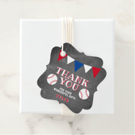 Baseball Sports Chalkboard Kids Tack Gåvor Etiketter