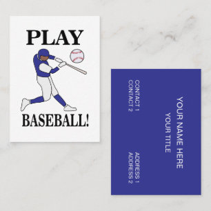 Baseball Sports Coach Player Visitkort