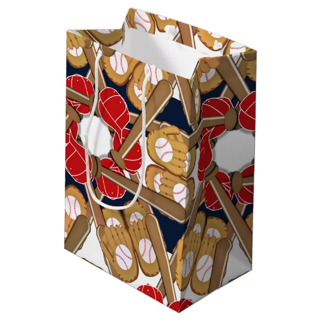 Baseball Sports Födelsedagsfest Gift Bag (Baksidan Vinklad)