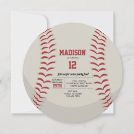 Baseball Sports Födelsedagsfest Inbjudningar