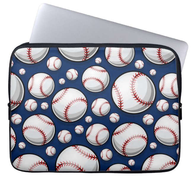 Baseball Sports Mönster Laptop Fodral (Framsidan)