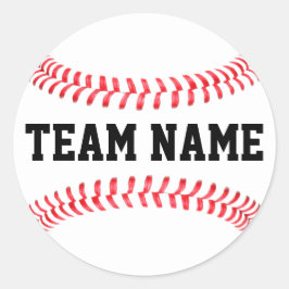 Baseball Sports Party Anpassningsbar Team eller Pl Runt Klistermärke