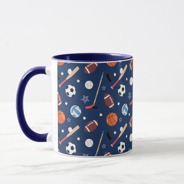 Baseball sports Pattern  Mugg (Vänster)
