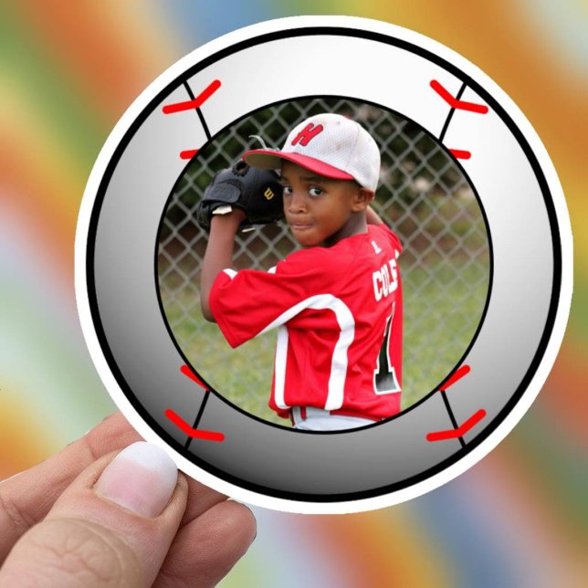 Baseball Sports Photo Klistermärken (Baseball or Softball Sticker)