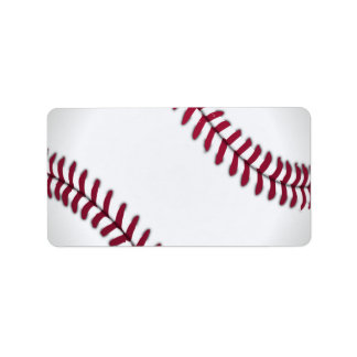 Baseball Sports Team Game Coach Boll Fält Adressetikett
