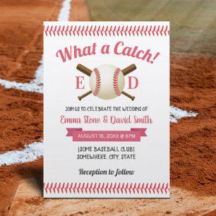 Baseball Sports Theme Bröllop Inbjudningar