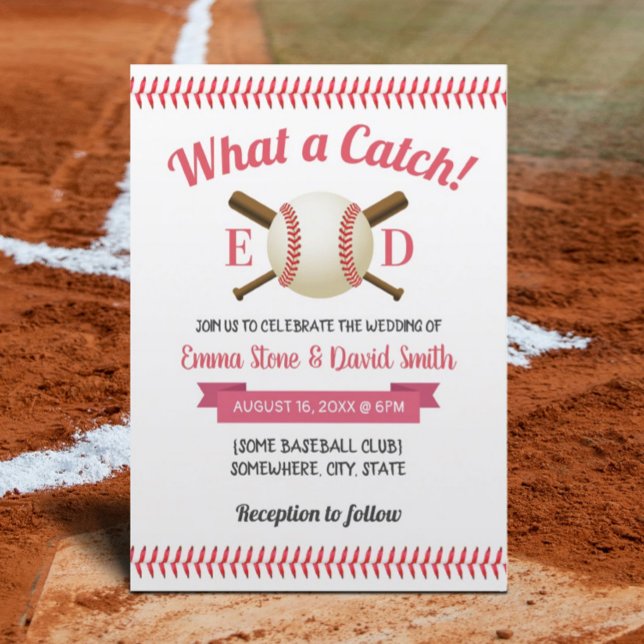 Baseball Sports Theme Bröllop Inbjudningar (Skapare uppladdad)