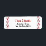 Baseball Sports Theme Bröllop Returadress Etikett<br><div class="desc">Baseball idrottar Returetiketterna Theme Bröllop.</div>