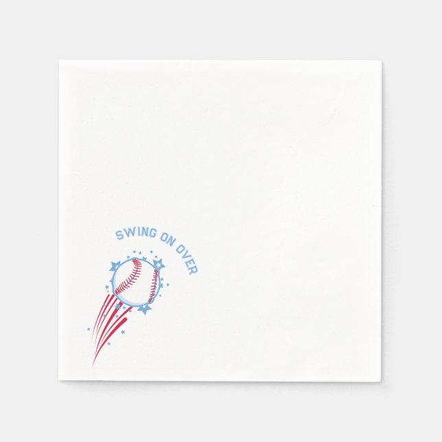 Baseball Sporty Birthday för barn Pappersservett (Framsidan)