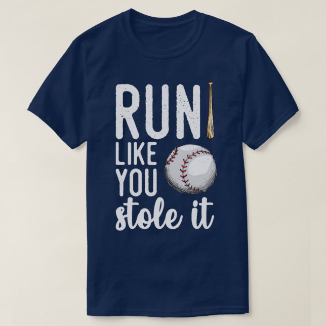 Baseball Springa som du lagrar det T Shirt (Design framsida)