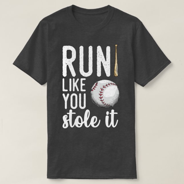 Baseball Springa som du lagrar det T Shirt (Design framsida)
