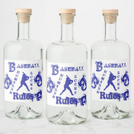 Baseball Spritflaskor Etikett