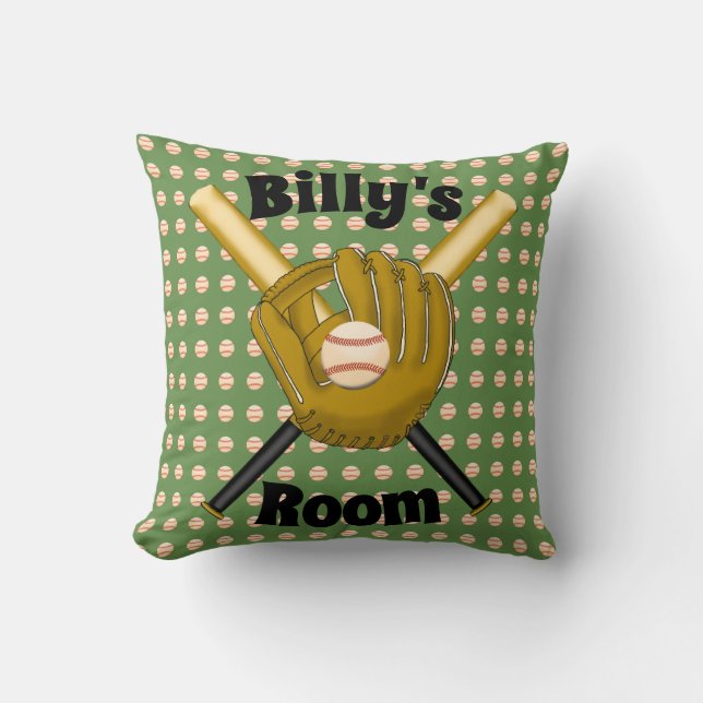 Baseball Square Pillow Kudde (Framsida)
