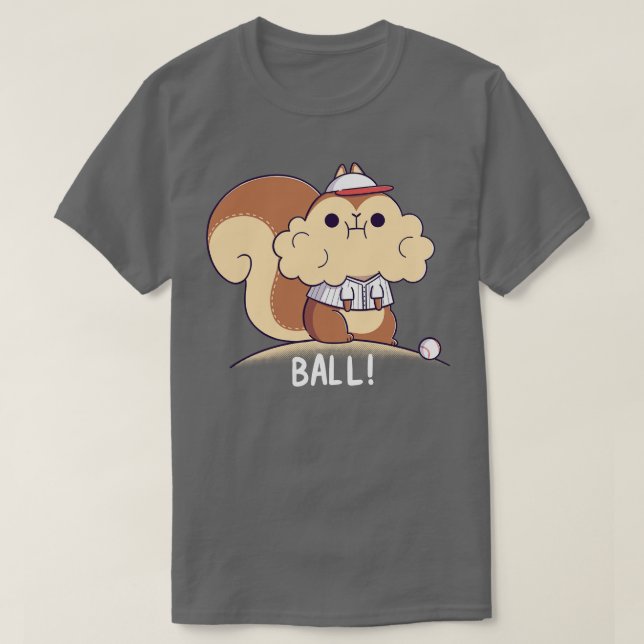 Baseball Squirrel T Shirt (Design framsida)