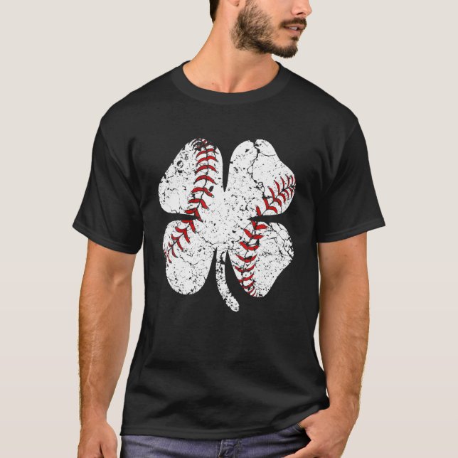 Baseball St patricks day Boys Manar Catcher Pitche T Shirt (Framsida)
